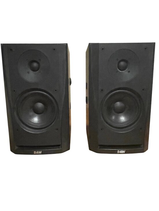 B&W Other - B&W DM302 Bookshelf Speakers Monitors Pair Black High-Quality Audio System